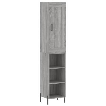 Stylish Highboard Grey Sonoma - Engineered Wood 180 cm