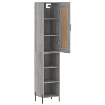 Stylish Highboard Grey Sonoma - Engineered Wood 180 cm