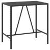 Stylish Black Bar Table with Glass Top - 110x70 cm