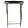 Grey Tea Table 60 cm - Stylish Poly Rattan & Glass Design