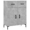 Stylish Highboard in Concrete Grey - 69.5x34x180 cm