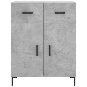 Stylish Highboard in Concrete Grey - 69.5x34x180 cm