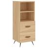 Stylish Highboard Sonoma Oak - 34.5x34x180 cm