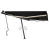 Manual Retractable Awning with LED 400x300 cm Anthracite Colour anthracite Size 400 x 300 cm Quantity in Package 1 