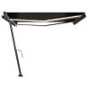 Manual Retractable Awning with LED - Anthracite 400x300 cm