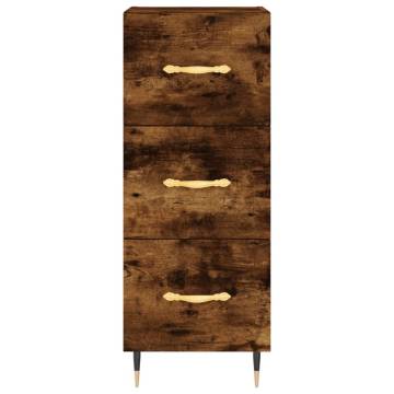 Stylish Highboard in Smoked Oak - 34.5x34x180 cm