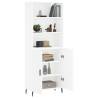 Stylish Highboard White - 69.5x34x180 cm Engineered Wood