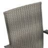 Stackable Outdoor Chairs 6 pcs Grey Poly Rattan | HipoMarket