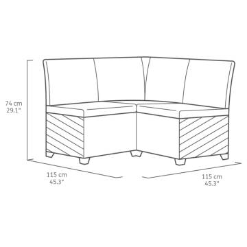 Keter Garden Corner Element Rosalie Graphite - Stylish & Durable