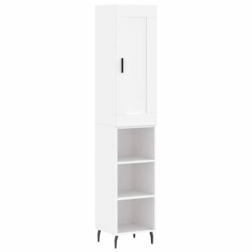 Elegant Highboard White 34.5x34x180 cm | Hipomarket