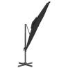 Double Top Cantilever Umbrella Black 300x300 cm | HipoMarket