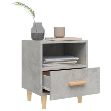 Concrete Grey Bedside Cabinets - Scandinavian Style (2 pcs)