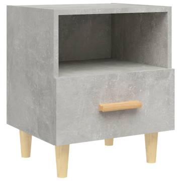 Concrete Grey Bedside Cabinets - Scandinavian Style (2 pcs)