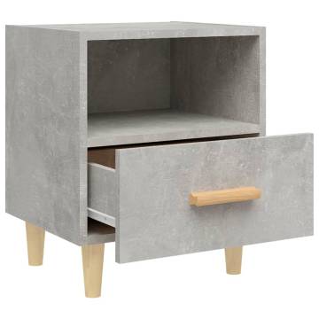 Concrete Grey Bedside Cabinets - Scandinavian Style (2 pcs)