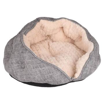 FLAMINGO Cat Cave Zupo - Round Grey and Cream 49x49x25 cm