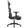 Gaming Chair with Footrest - Camouflage & Black Fabric