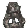 Gaming Chair with Footrest - Camouflage & Black Fabric