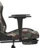 Gaming Chair with Footrest - Camouflage & Black Fabric