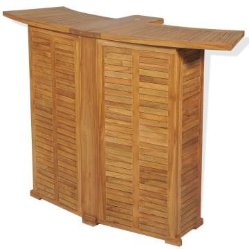 Folding Bar Table 155x53x105 cm - Solid Teak Wood