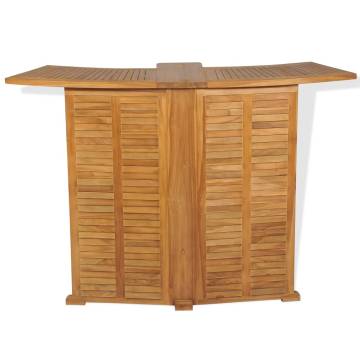 Folding Bar Table 155x53x105 cm - Solid Teak Wood