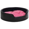 Luxurious Black and Pink Dog Bed - 99x89x21 cm Plush & Faux Leather