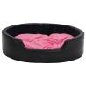 Luxurious Black and Pink Dog Bed - 99x89x21 cm Plush & Faux Leather