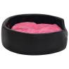 Luxurious Black and Pink Dog Bed - 99x89x21 cm Plush & Faux Leather