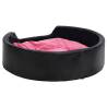 Luxurious Black and Pink Dog Bed - 99x89x21 cm Plush & Faux Leather