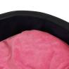 Luxurious Black and Pink Dog Bed - 99x89x21 cm Plush & Faux Leather