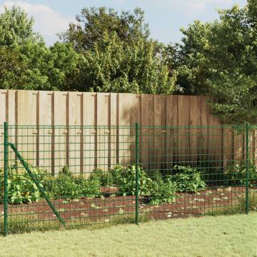 Wire Mesh Fence with Flange Green 0.8x25 m - Durable & Versatile