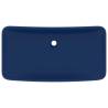 Luxury Rectangular Dark Blue Ceramic Basin | 71x38 cm