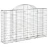 Arched Gabion Baskets - 6 pcs 200x30x120/140 cm Galvanised Iron