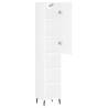 Stylish Highboard High Gloss White - 34.5x34x180 cm