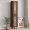 Hanging Wall Cabinet Brown Oak - 34.5x34x90 cm | HipoMarket