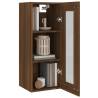 Hanging Wall Cabinet Brown Oak - 34.5x34x90 cm | HipoMarket