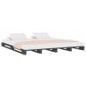 Pallet Bed Grey 150x200 cm King Size - Solid Wood Frame