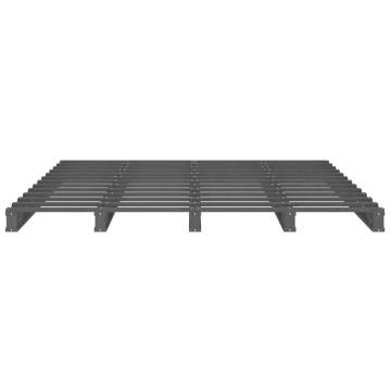 Pallet Bed Grey 150x200 cm King Size - Solid Wood Frame