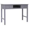 Desk Grey 108x45x76 cm Solid Wood Paulownia Colour grey 