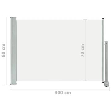 Patio Retractable Side Awning 80x300 cm - Stylish Privacy Solution