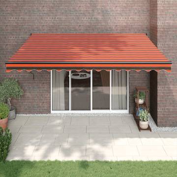 Retractable Awning Orange & Brown 4x3m - HipoMarket