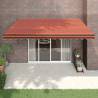 Retractable Awning Orange and Brown 4x3 m Fabric and Aluminium Colour orange Size 4 x 3 m Quantity in Package 1 