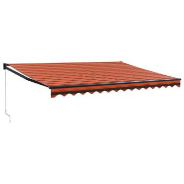 Retractable Awning Orange & Brown 4x3m - HipoMarket