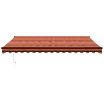 Retractable Awning Orange & Brown 4x3m - HipoMarket