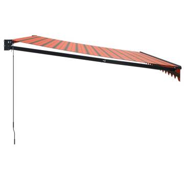 Retractable Awning Orange & Brown 4x3m - HipoMarket