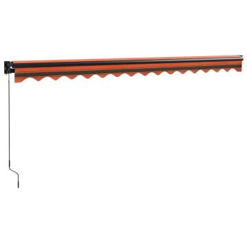 Retractable Awning Orange & Brown 4x3m - HipoMarket