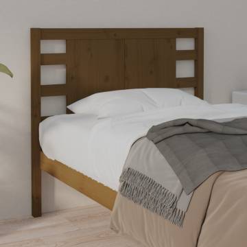 Stylish Honey Brown Solid Pine Headboard - 96x4x100 cm