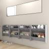 Modern Wall Shoe Cabinets - 4 Pcs Concrete Grey | Hipo Market