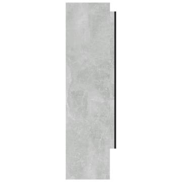 Stylish Concrete Grey Bathroom Mirror Cabinet | 80x15x60 cm