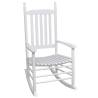 Vintage White Wooden Rocking Chair - Timeless Relaxation