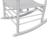 Vintage White Wooden Rocking Chair - Timeless Relaxation